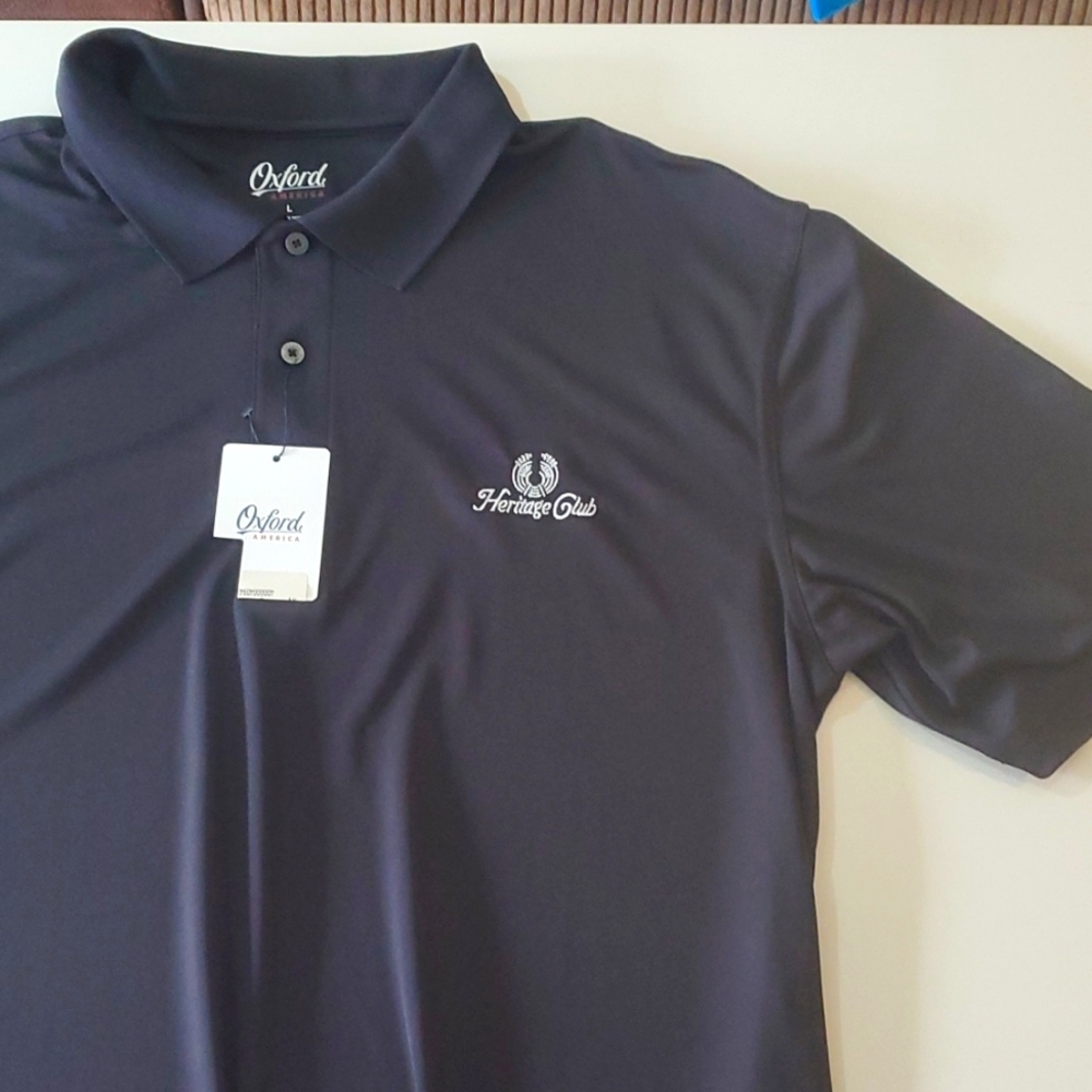 Oxford Polo (Black) Size Large